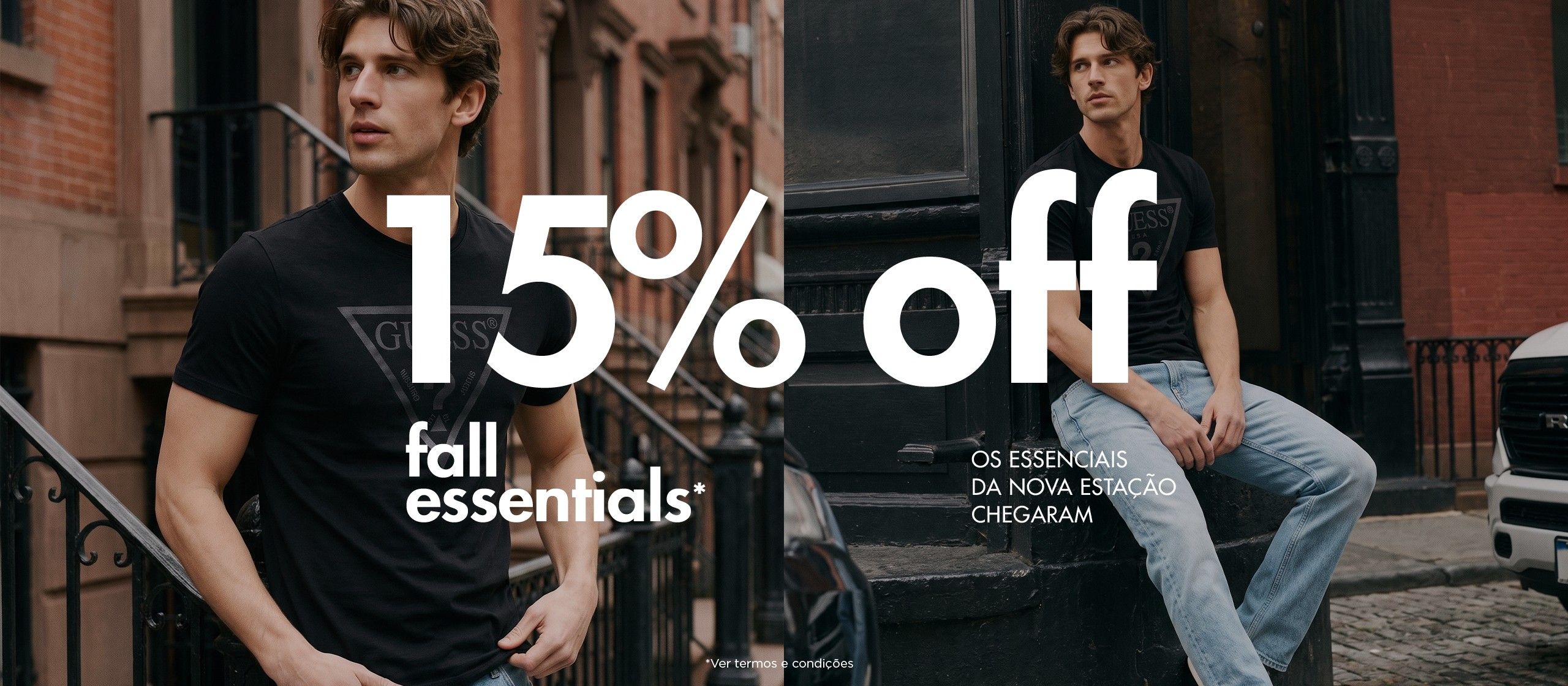 Prendas esenciales de oto�o: 15 % de descuento en art�culos b�sicos para hombre para esta temporada. Es hora de renovar tu armario y darle la bienvenida al oto�o con estilo.