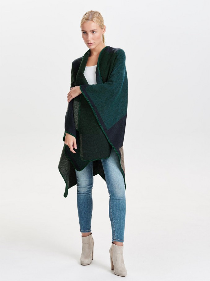 Poncho Woman Green Only