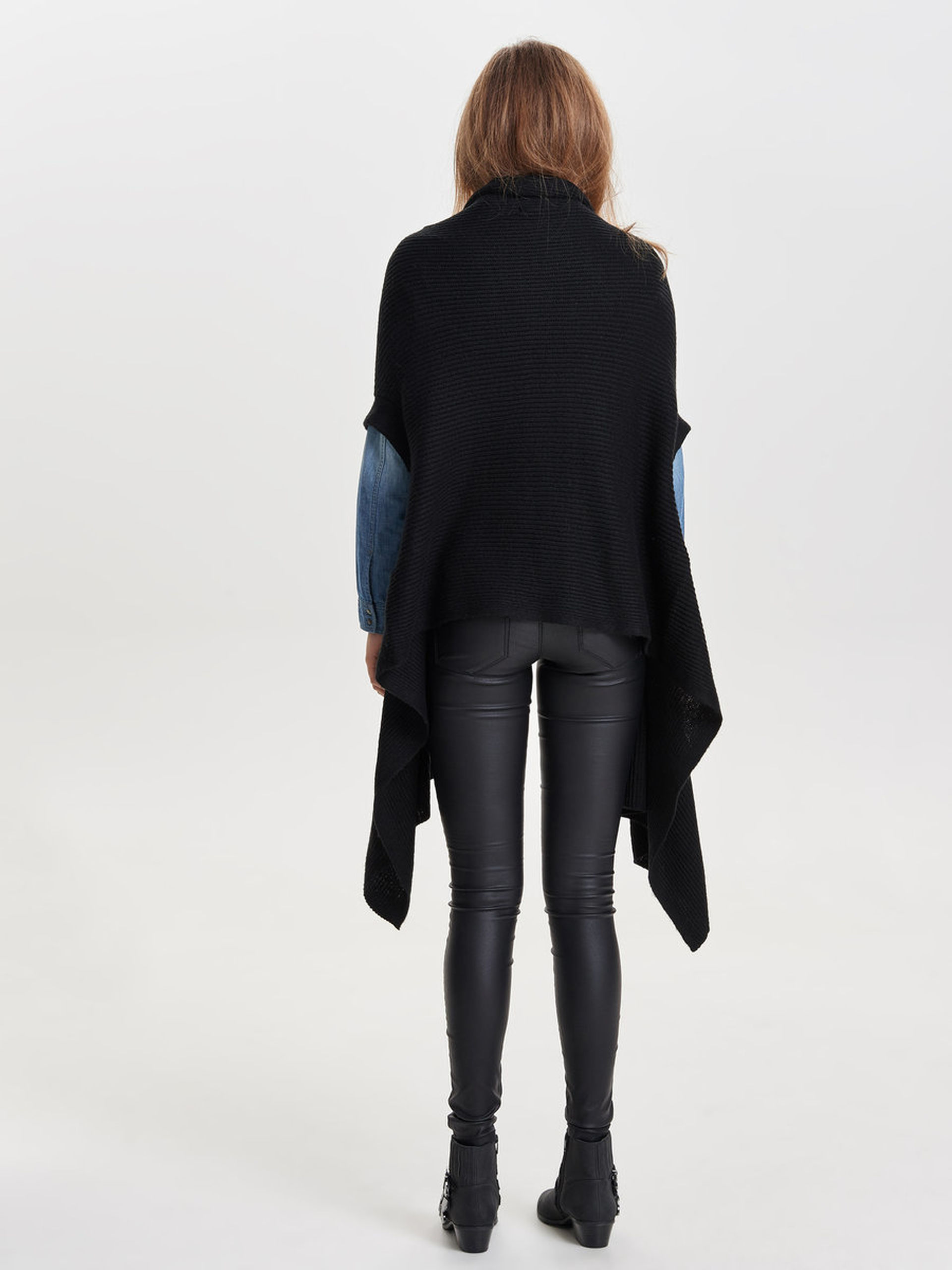 Poncho Mujer Negro Only