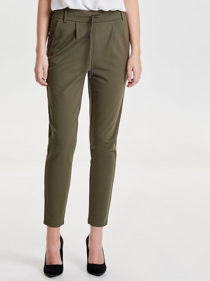 Pantalones Mujer Verde Claro Only