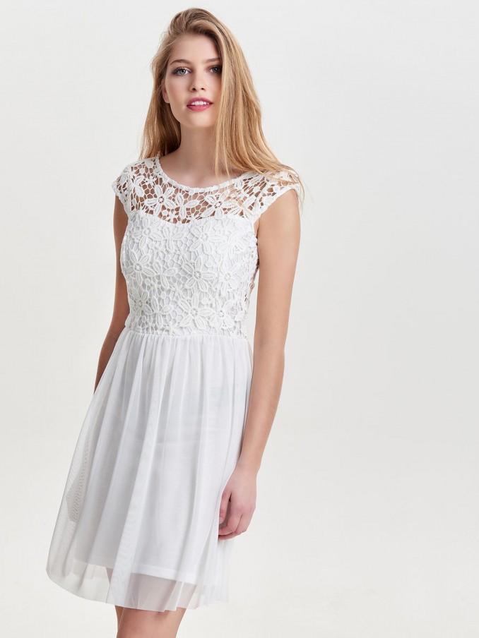Dress Woman White Only
