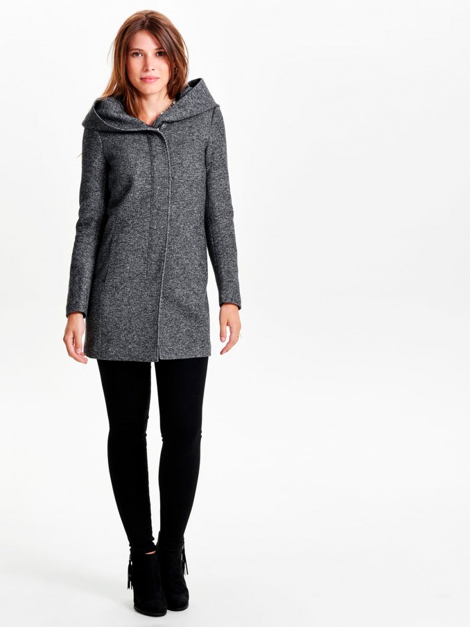 Chaqueta Mujer Gris Oscuro Only