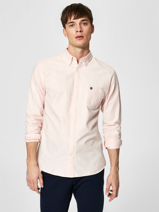 Shirt Man Light Pink Selected