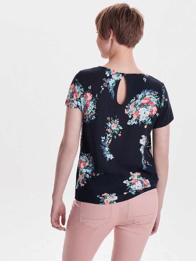 Blusa Mujer Azul Marino Only
