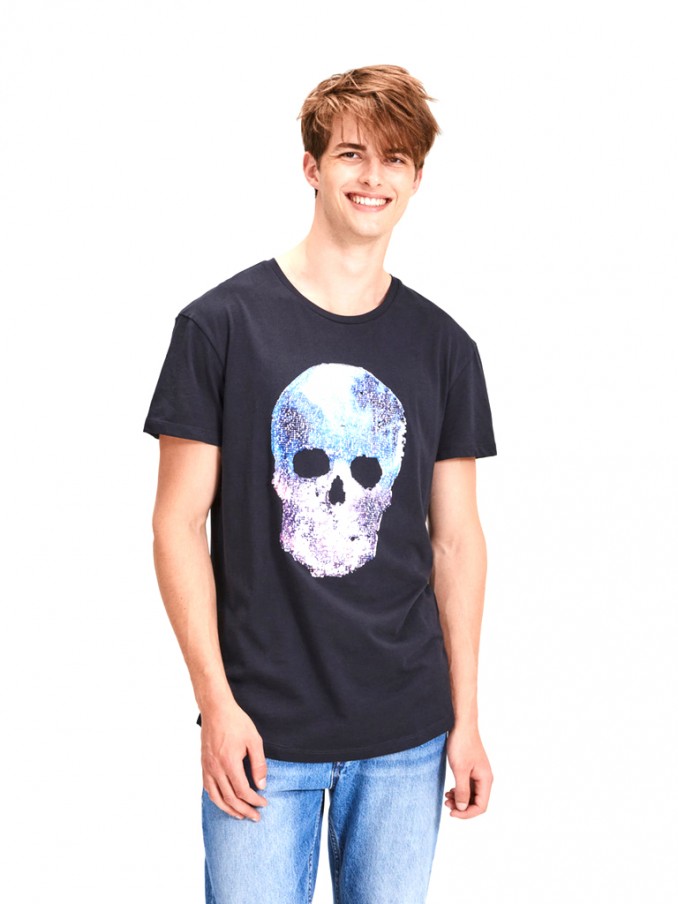 T-Shirt Homem Skullface Jack Jones