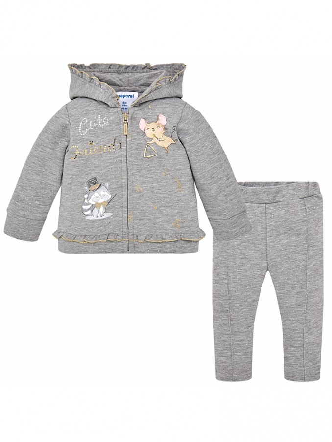 Tracksuit Baby Girl Grey Mayoral