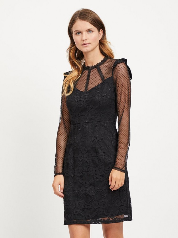 Vestido Mujer Negro Vila