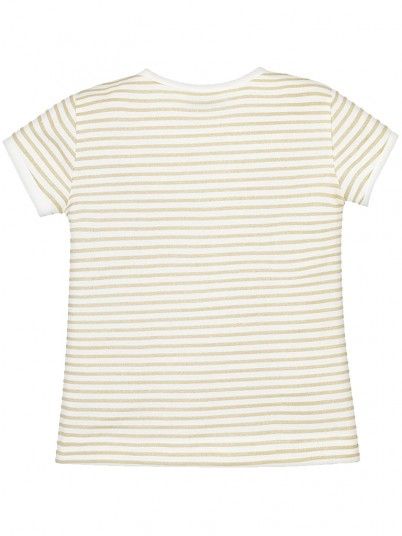 T-shirt riscas manga curta menina Mayoral