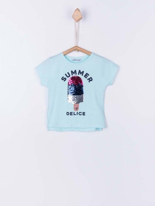 T-Shirt Girl Blue Tiffosi Kids
