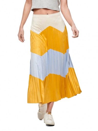 Falda Mujer Mostaza Only 15175079