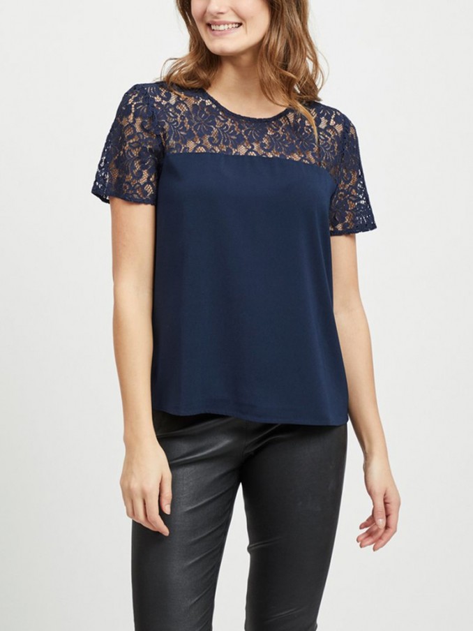 Shirt Woman Navy Blue Vila