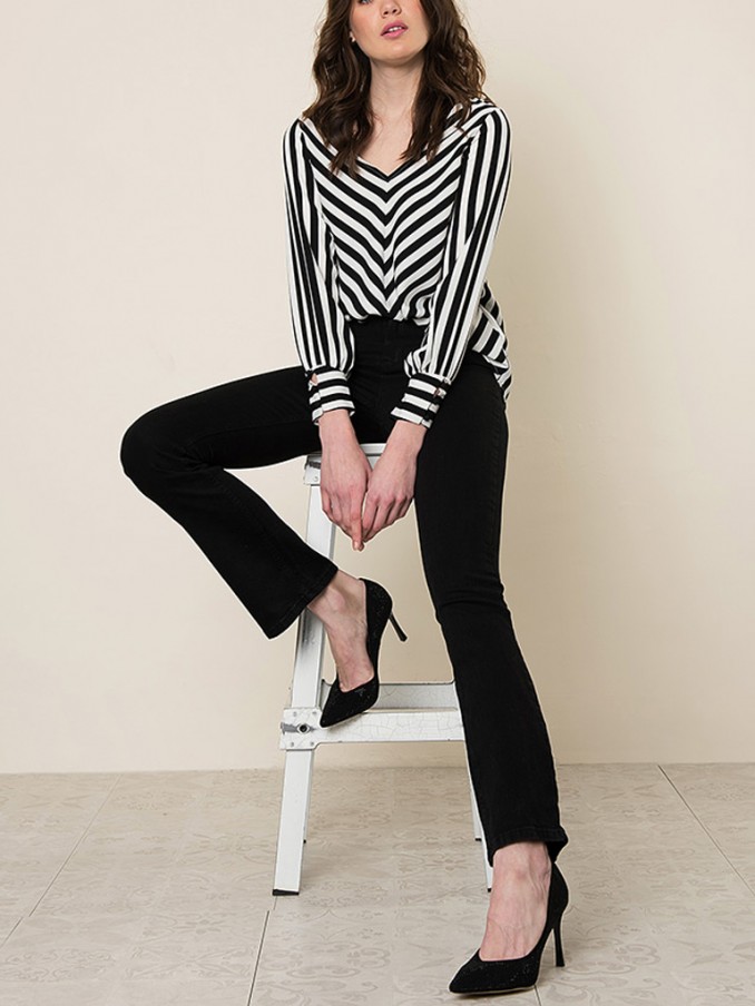 Blusa Mujer Raya Negra Only