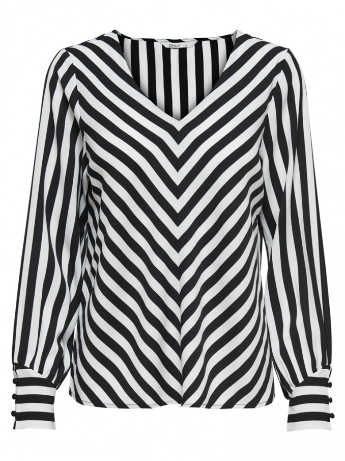 Blusa Mujer Raya Negra Only