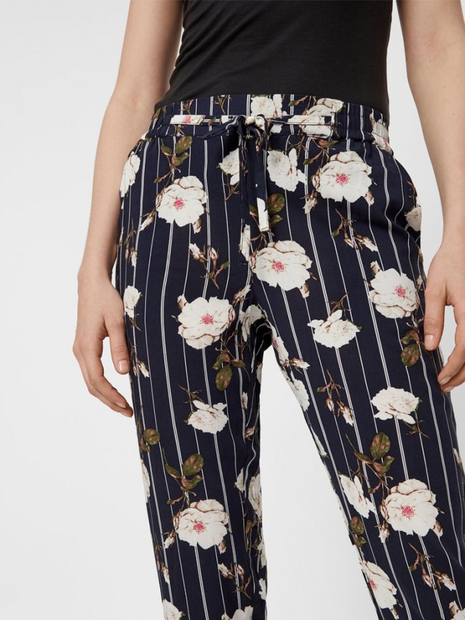 Pants Woman Navy Blue Vero Moda