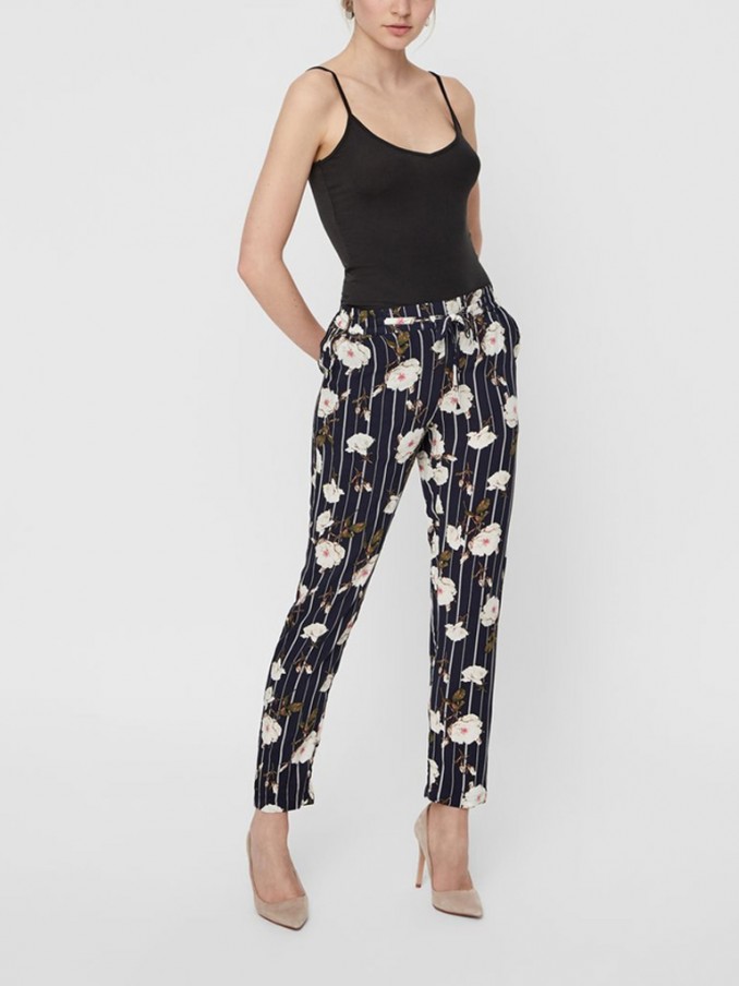 Pants Woman Navy Blue Vero Moda