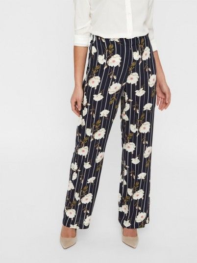 Trousers Women Navy Blue Vero moda 10211476