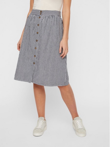 Skirt Woman Blue Stripe Vero Moda