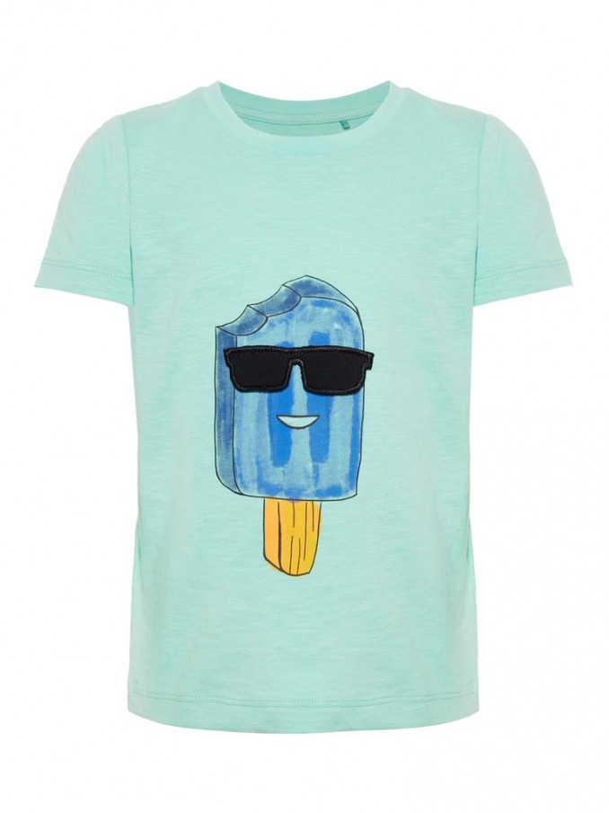 T-Shirt Boy Green Water Name It