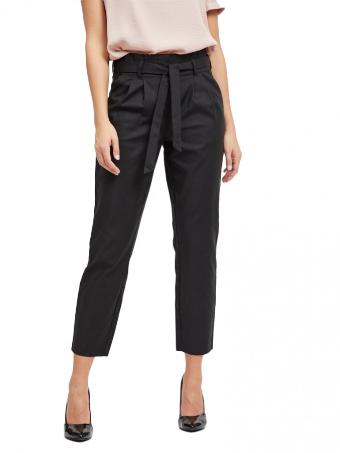 Pantalones Mujer Negro Vila