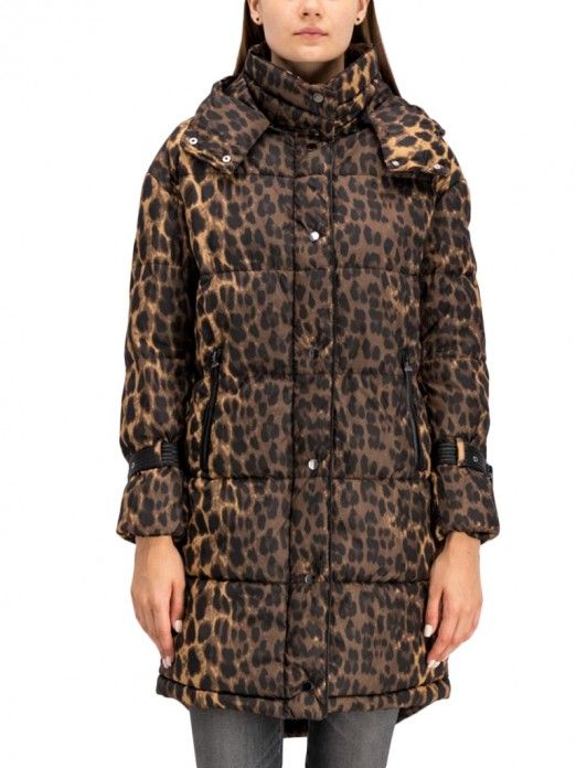 guess leopard print coat