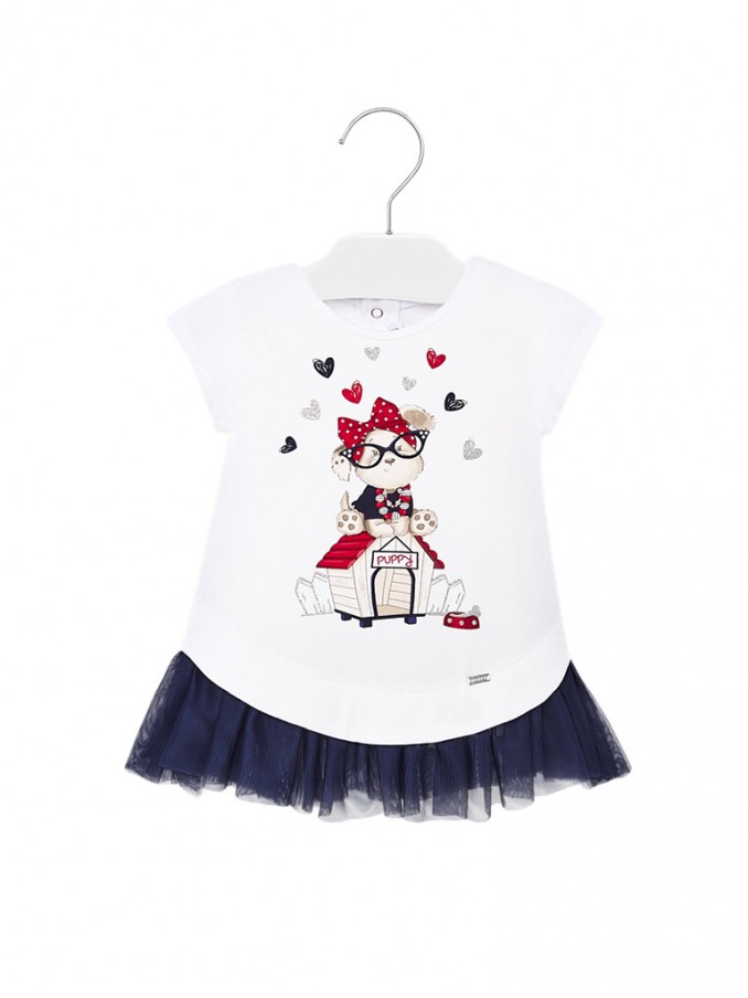 Vestido Bebe Nia Blanco Mayoral