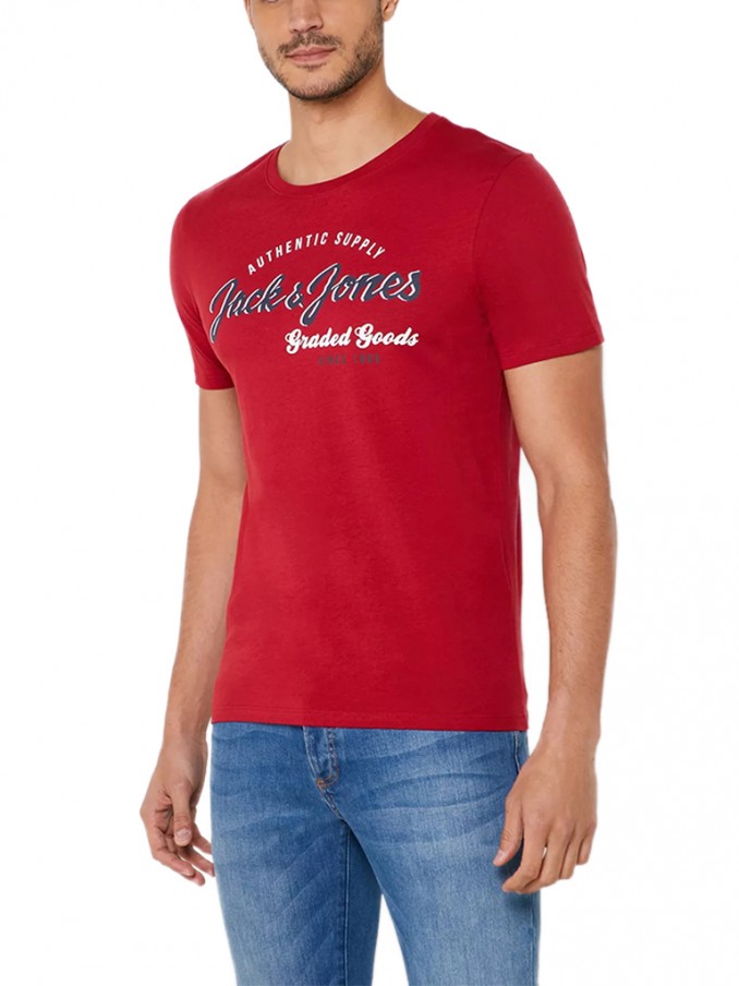 Camiseta Hombre Rojo Jack & Jones