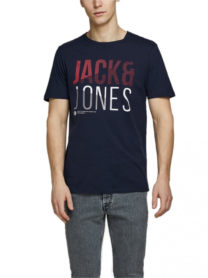Camiseta Hombre Azul Marino Jack & Jones