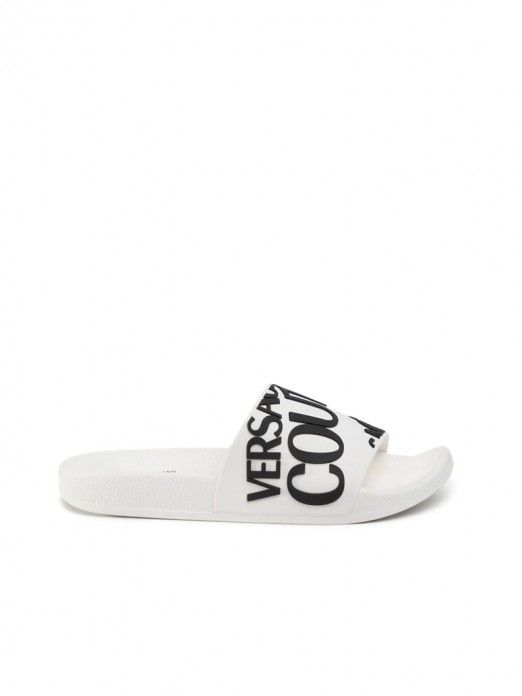 versace flip flops white