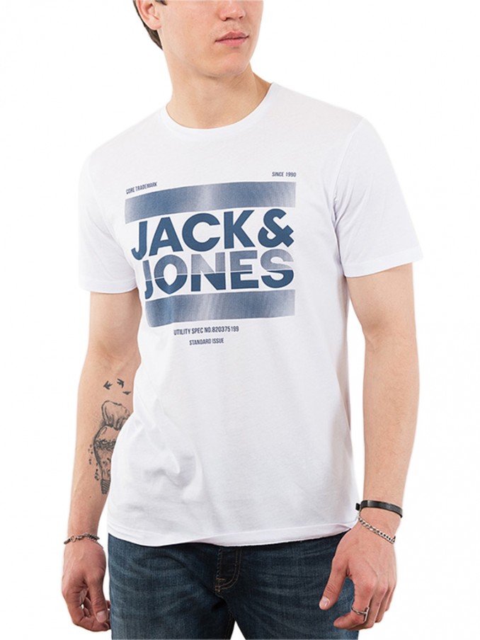 Camiseta Hombre Blanco Jack & Jones