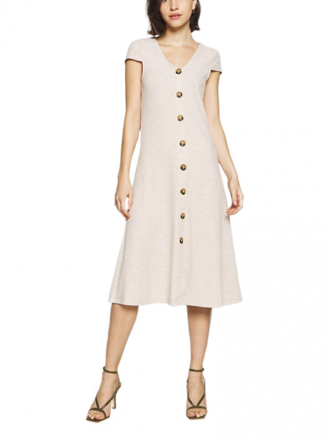 Dress Woman Beige Only