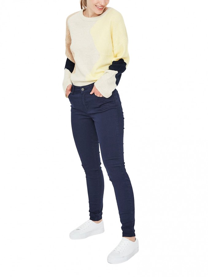Pants Woman Navy Blue Vero Moda