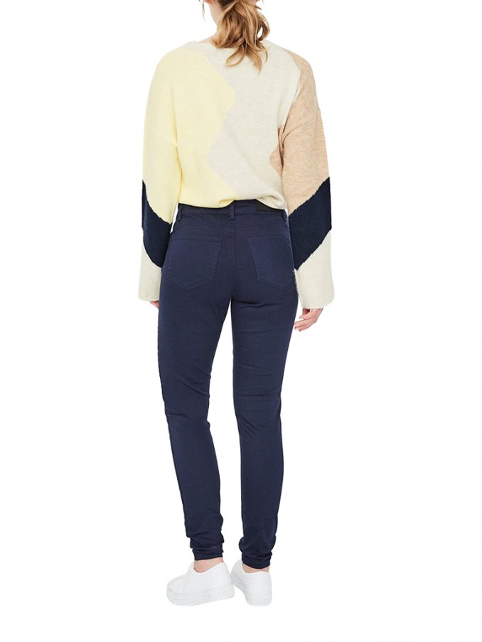 Pants Woman Navy Blue Vero Moda