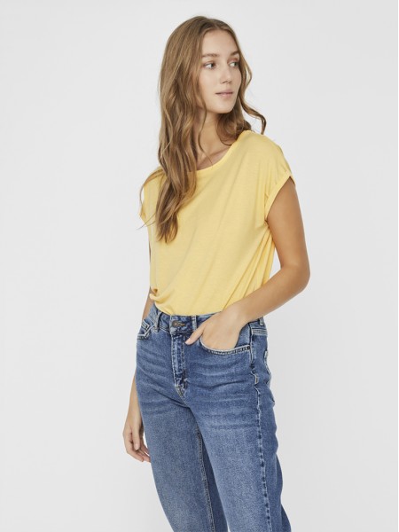 T-Shirt Woman Yellow Vero Moda