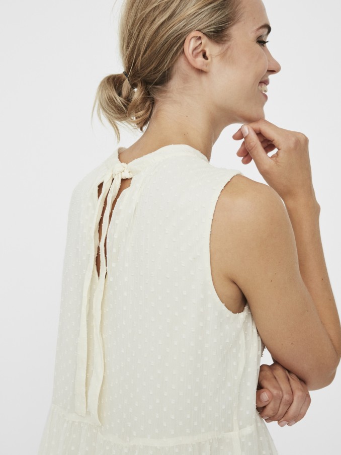Vestido Mujer Crema Vero Moda