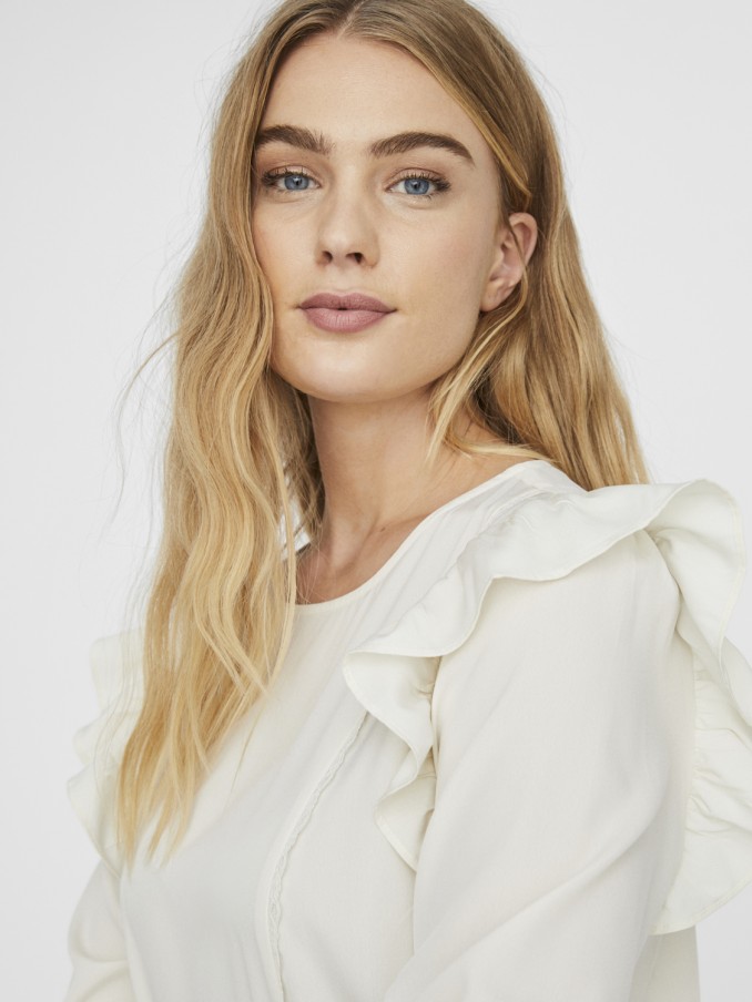 Blusa Mulher Inez Ls Frill Vero Moda