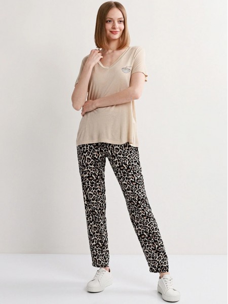Camiseta Mujer Beige Vero Moda Camiseta Mujer Beige Vero Moda