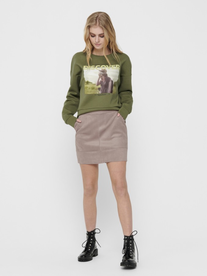 Sweatshirt Mujer Verde Only