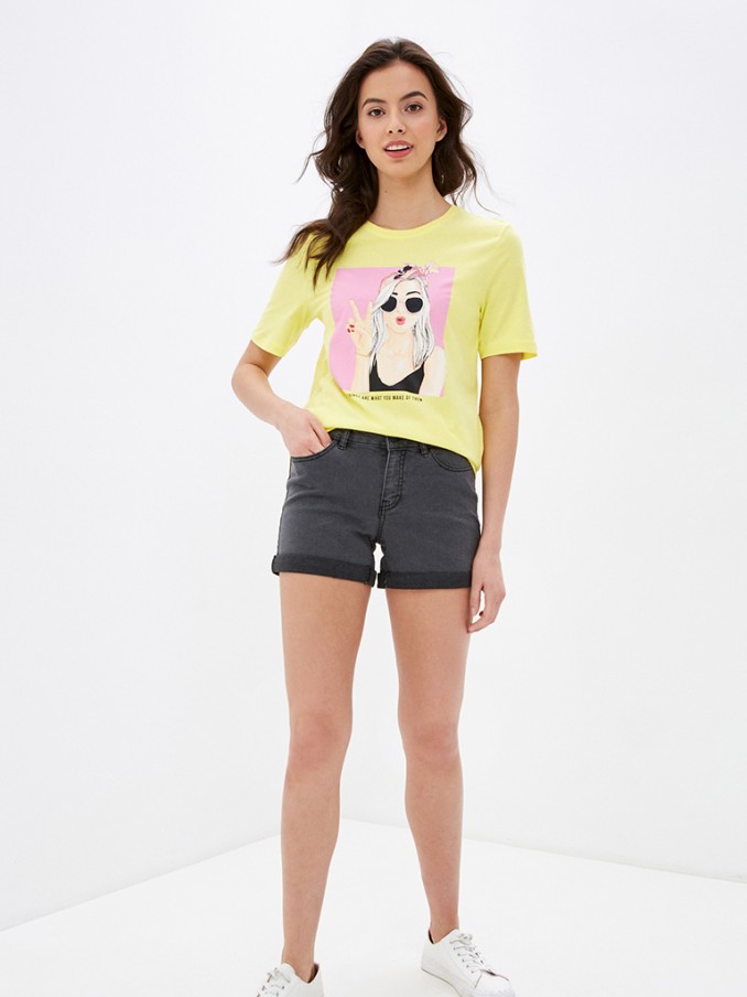 Camiseta Mujer Amarillo Only