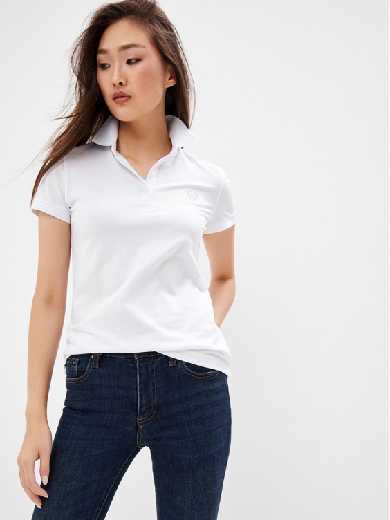 Armani Jeans Armani White Shirt Women Polo Shirt Woman White