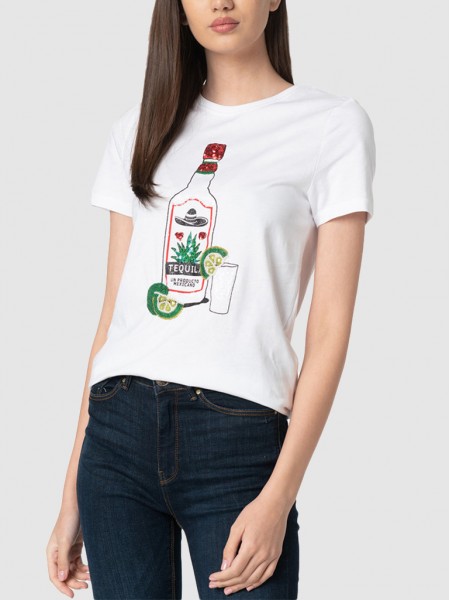 Camiseta Mujer Blanco Only