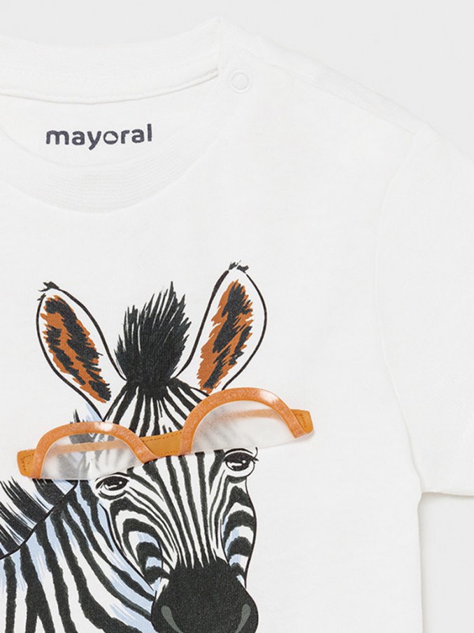 Camiseta Bebe Niño Blanco Mayoral