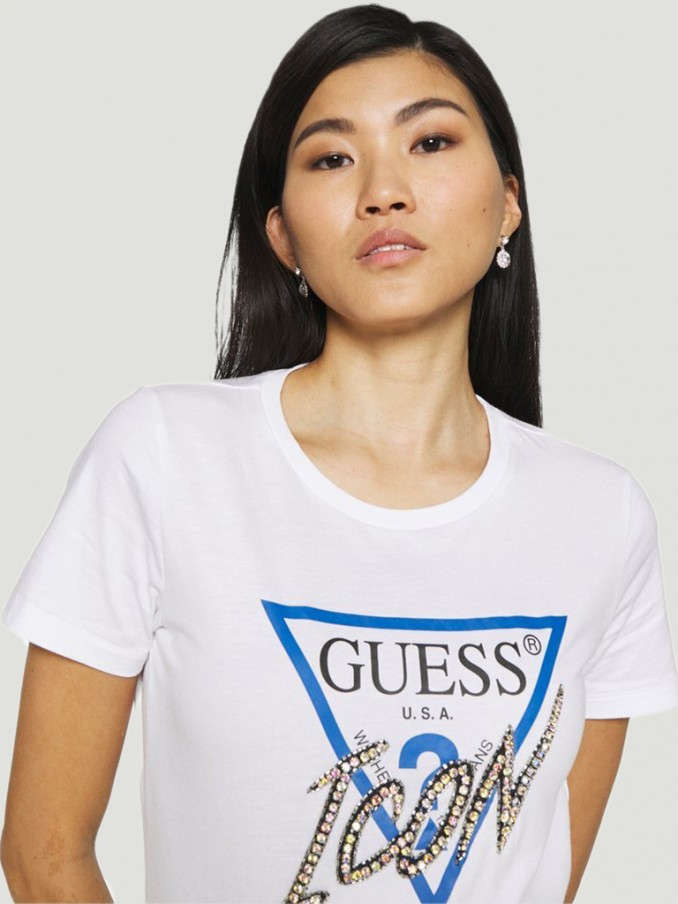 T-Shirt Woman White Guess