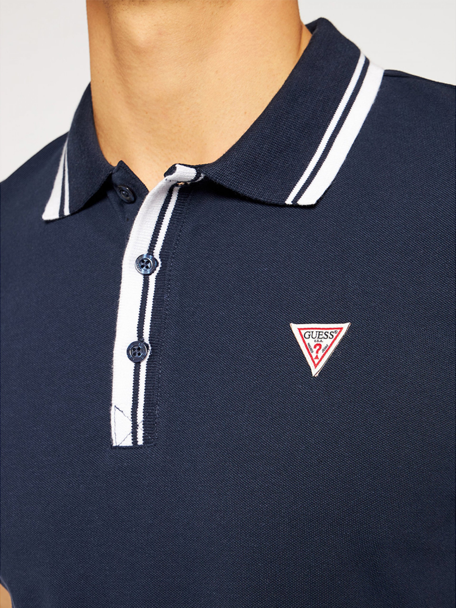 Polo Hombre Azul Marino Guess