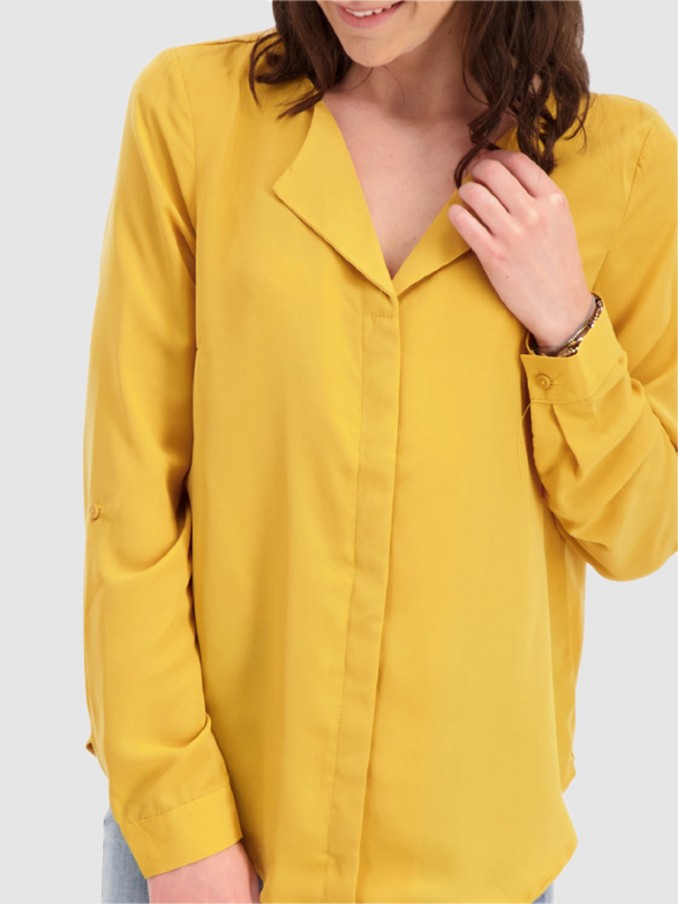 Camisa Mujer Mostaza Vero Moda