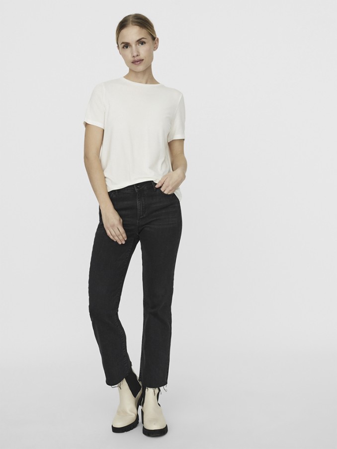 Camiseta Mujer Crema Vero Moda