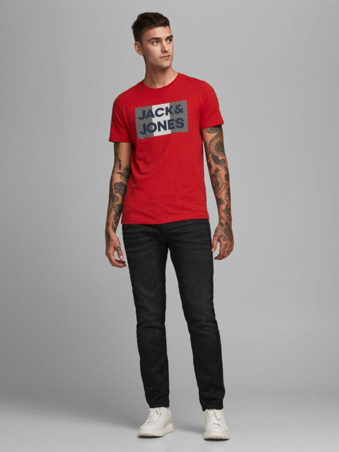 T-Shirt Man Red Jack & Jones