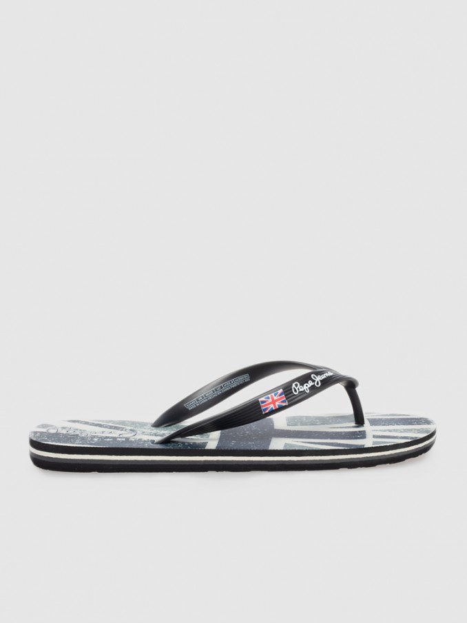 Flip Flops Man Black Pepe Jeans London