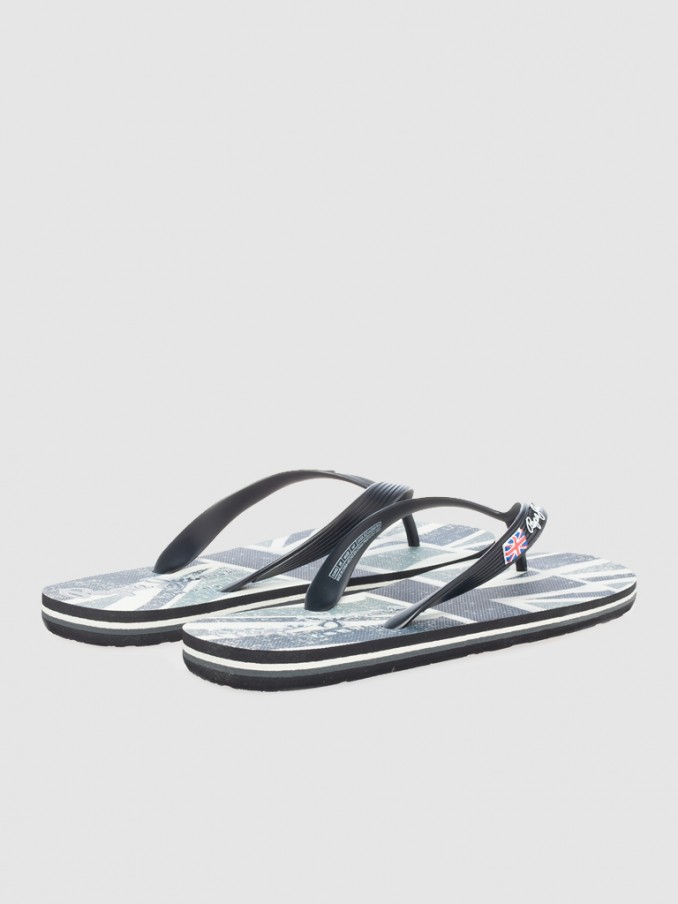 Flip Flops Man Black Pepe Jeans London