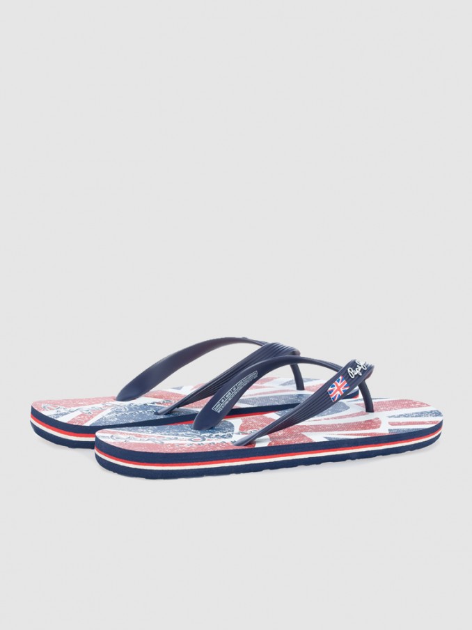 Chanclas Hombre Azul Marino Pepe Jeans London