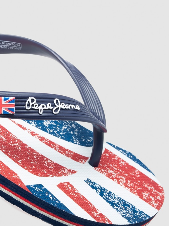Chanclas Hombre Azul Marino Pepe Jeans London